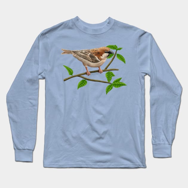 Russet sparrow Long Sleeve T-Shirt by CleanRain3675